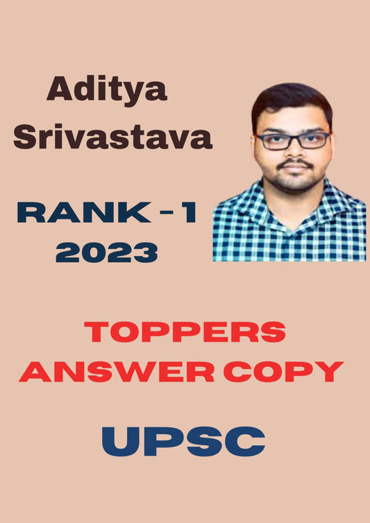 UPSC Toppers' Answer Copies Rank-1 Aditya Srivastava English