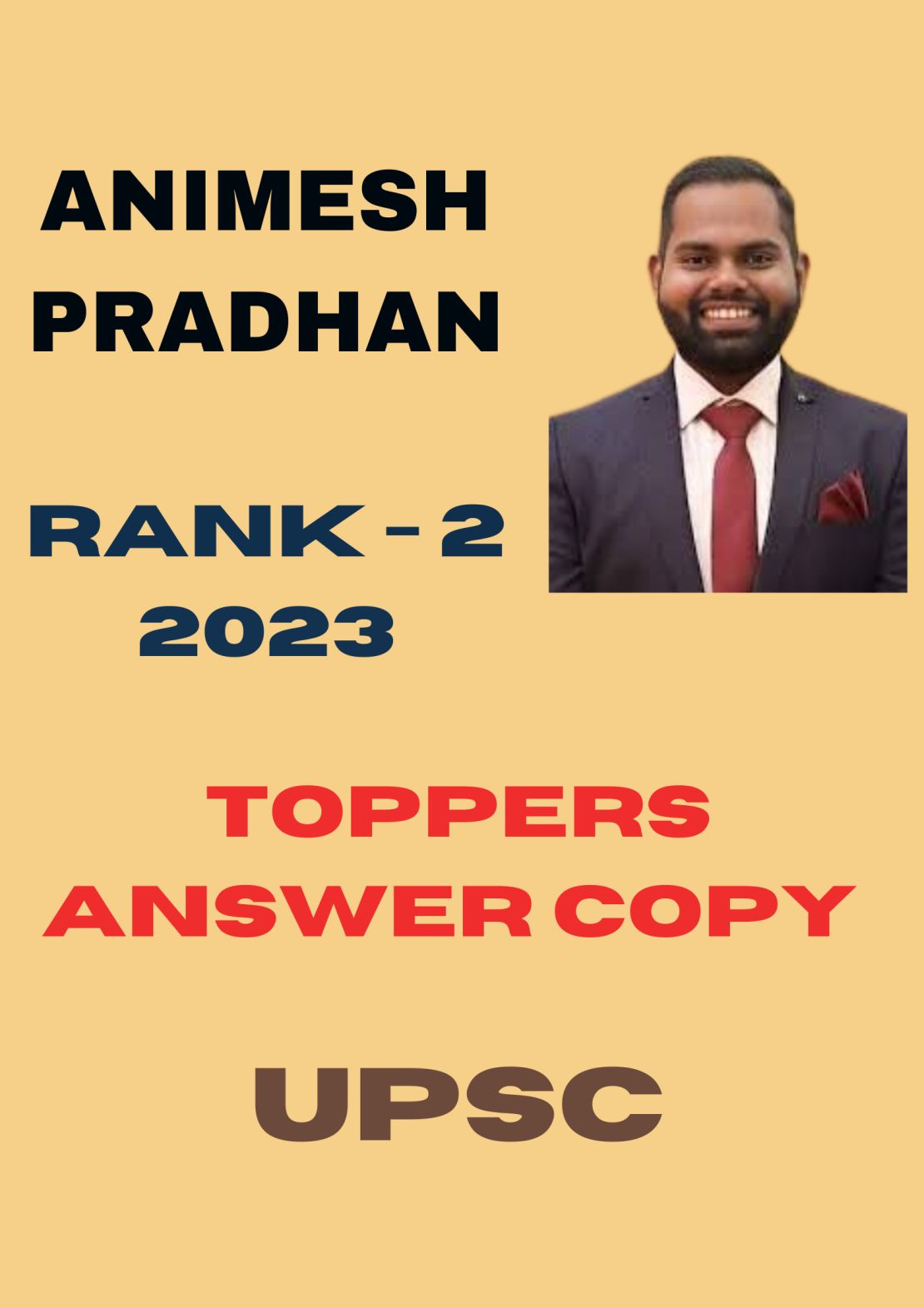 UPSC Toppers' Answer Copies Rank-2 Animesh Pradhan English